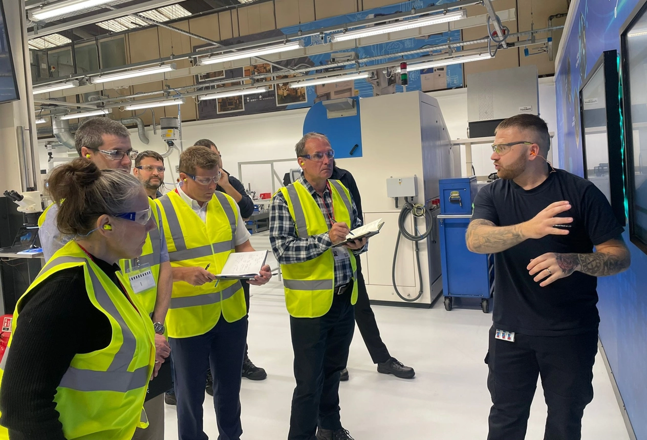 Judges at a manufacturing smart factory